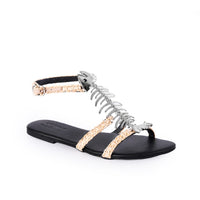 Fishbone & Raffia Sandal (xSATISFASHION)