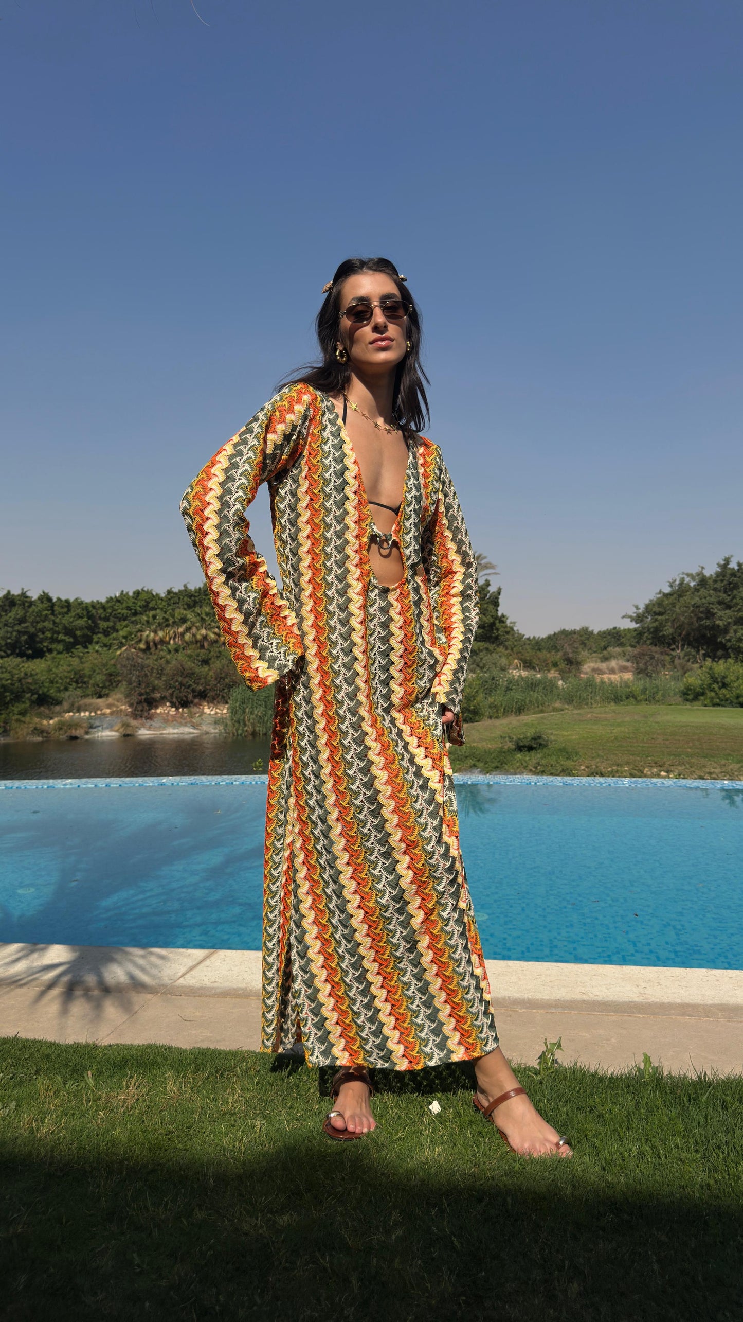 Salina’s Maxi dress in Orange-twist