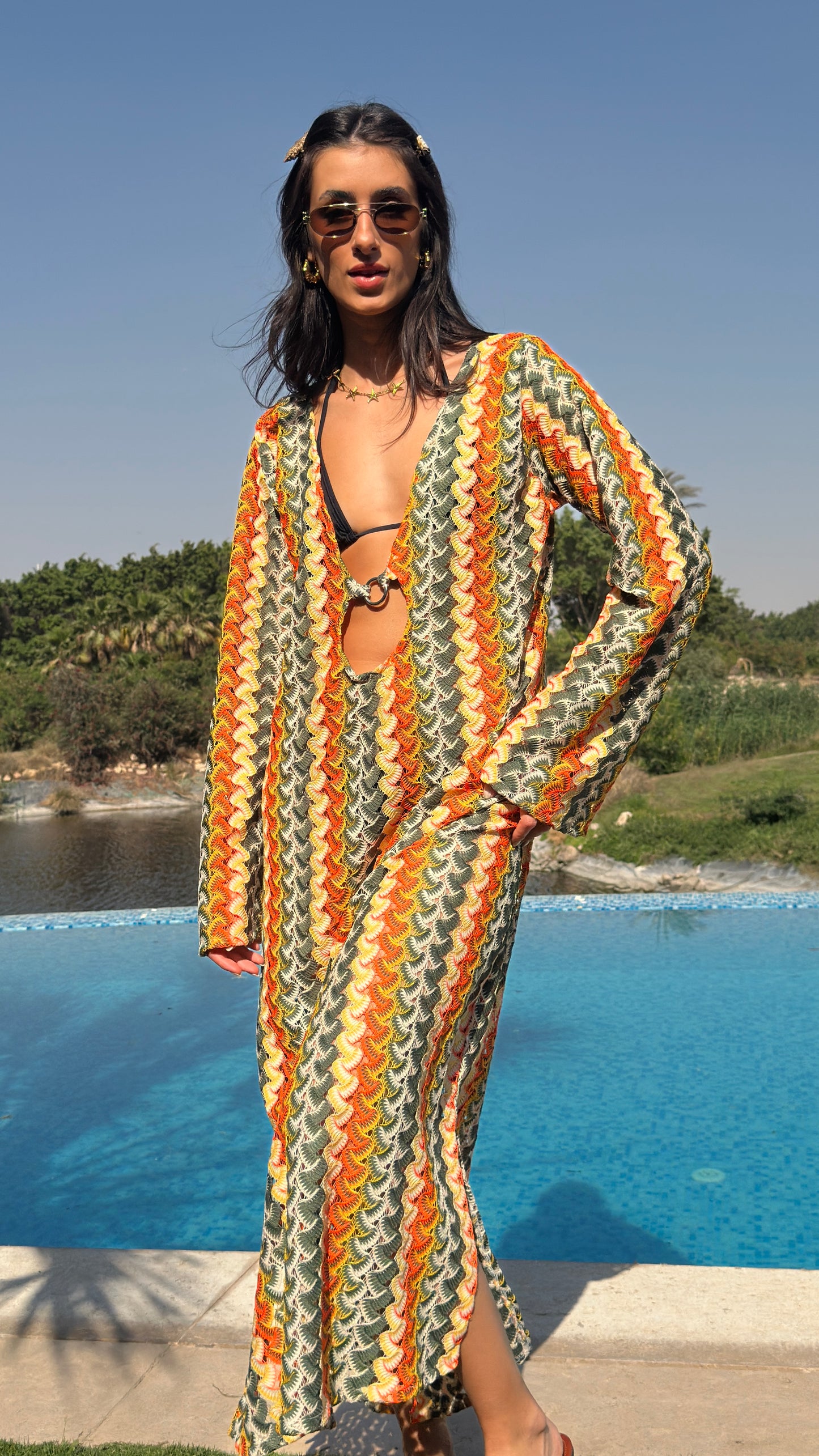 Salina’s Maxi dress in Orange-twist