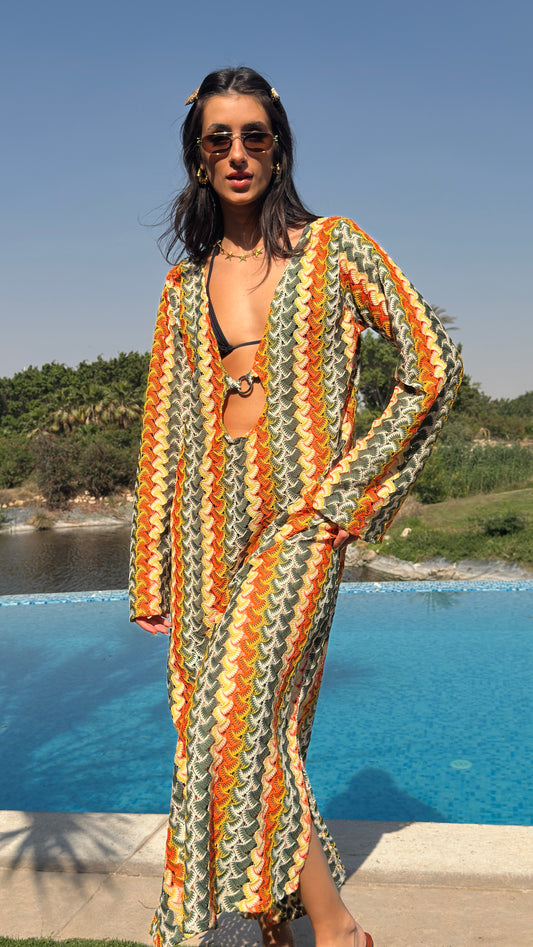 Salina’s Maxi dress in Orange-twist