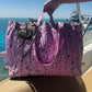 Bandana Quilted Tote Bag in Pink