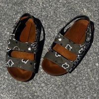 Kids Sandal in Olive Bandana (unisex)