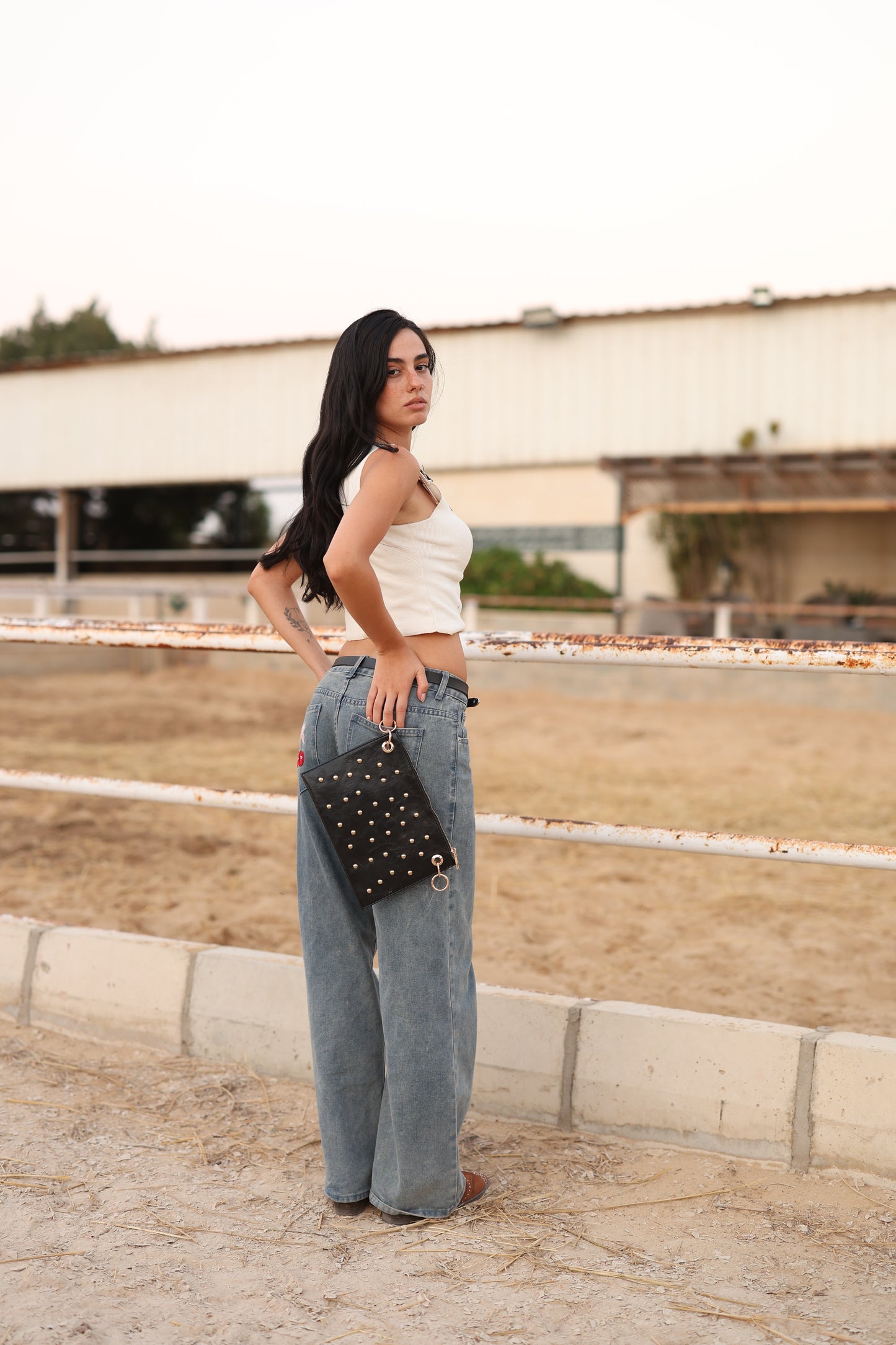 Studded Envelope Clutch