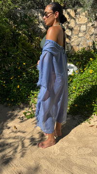 Tulum Handwoven Cover-up in Blue
