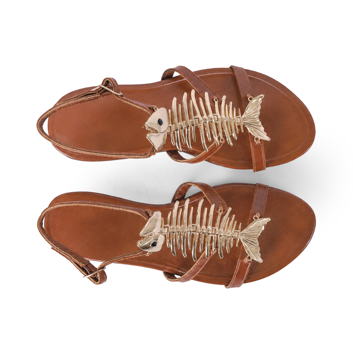 Fishbone Sandals in Brown(xSATISFASHION)