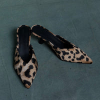 Iconic Kitten-heel Mules in Leopard