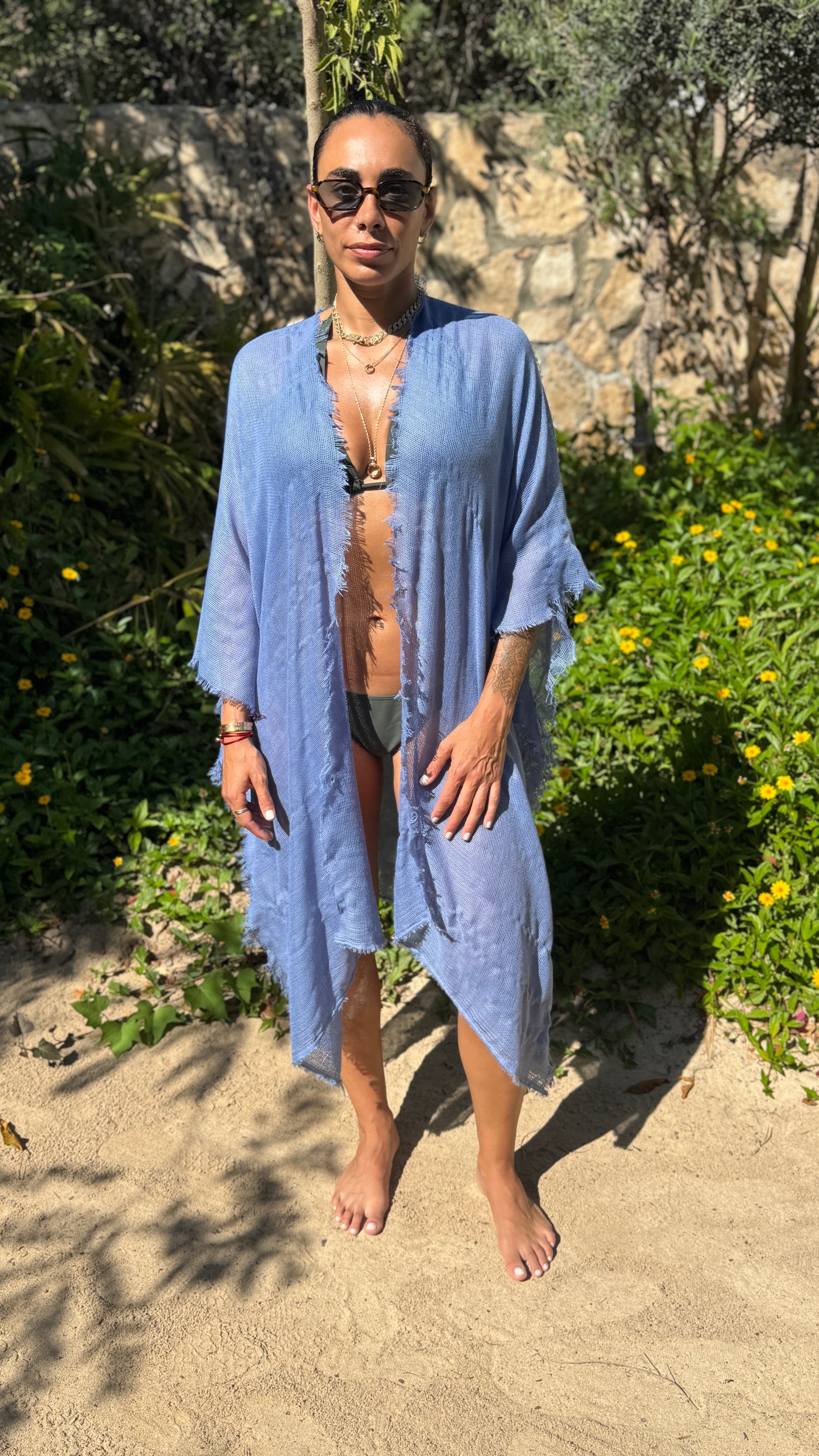 Tulum Handwoven Cover-up in Blue