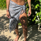 Grey Bandana Sarong (with slit )