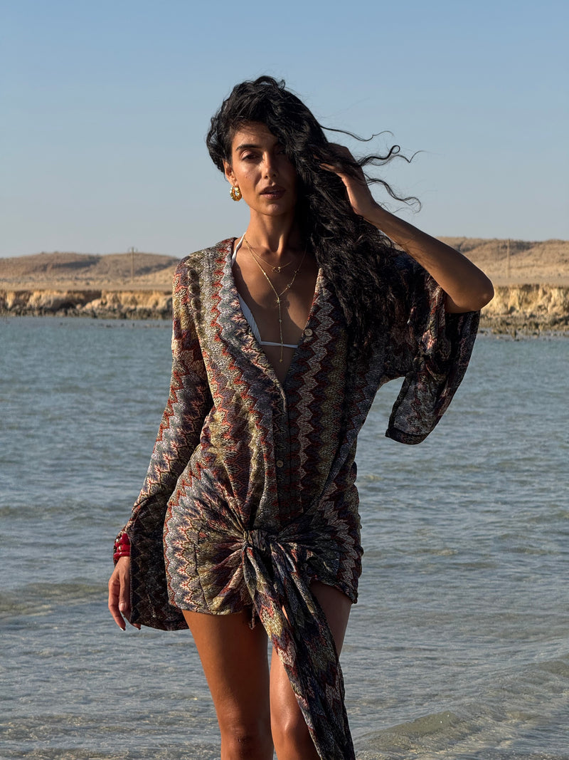 Soraya beach-dress in Deep Earth