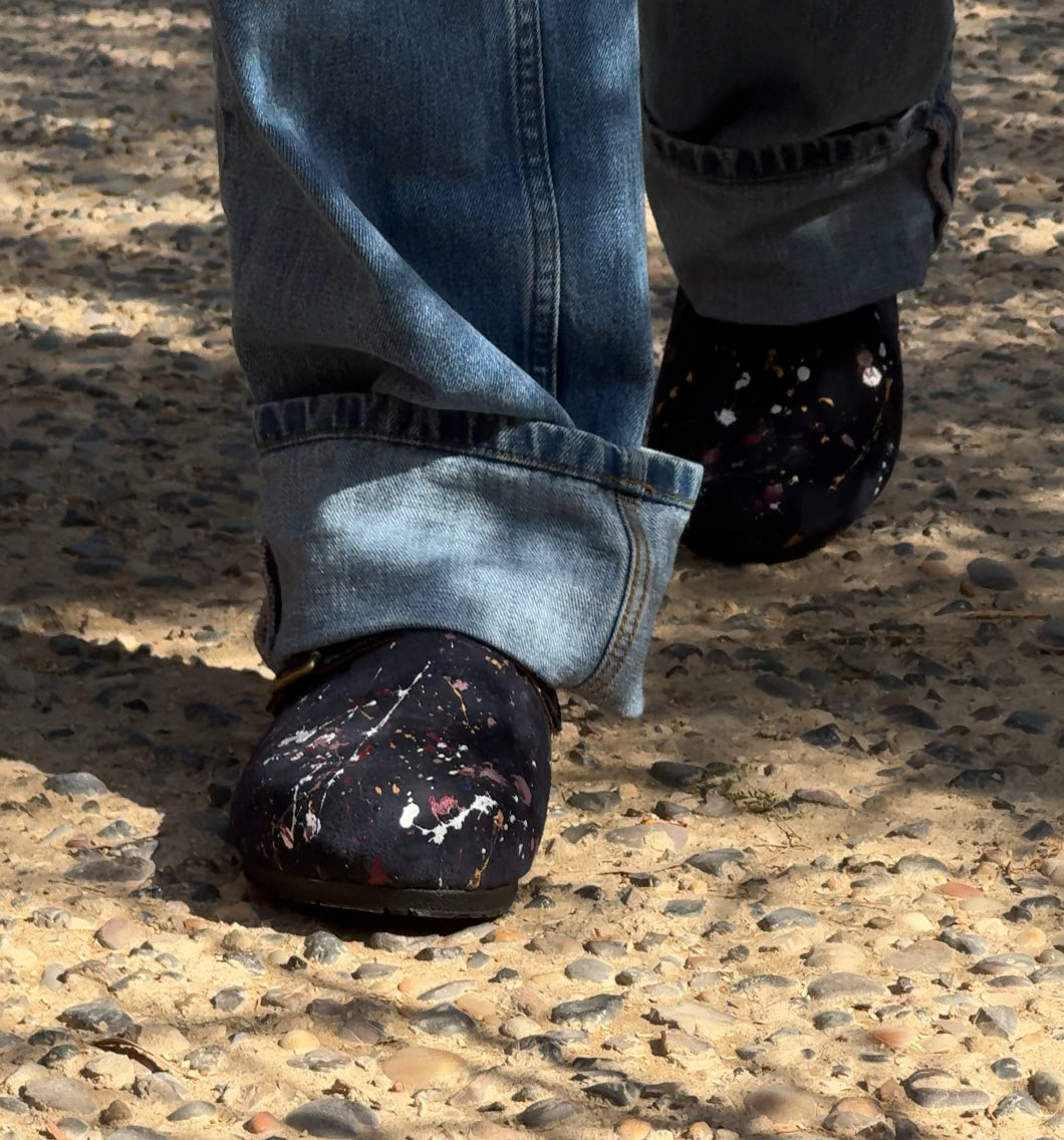 Milah in “Picasso Who” 100% Genuine Suede (Navy)
