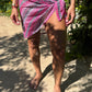 Plum Chevron Weave Sarong (short)