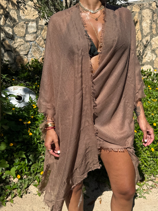 Tulum Cover-up in Brown (Pre-order: One week)