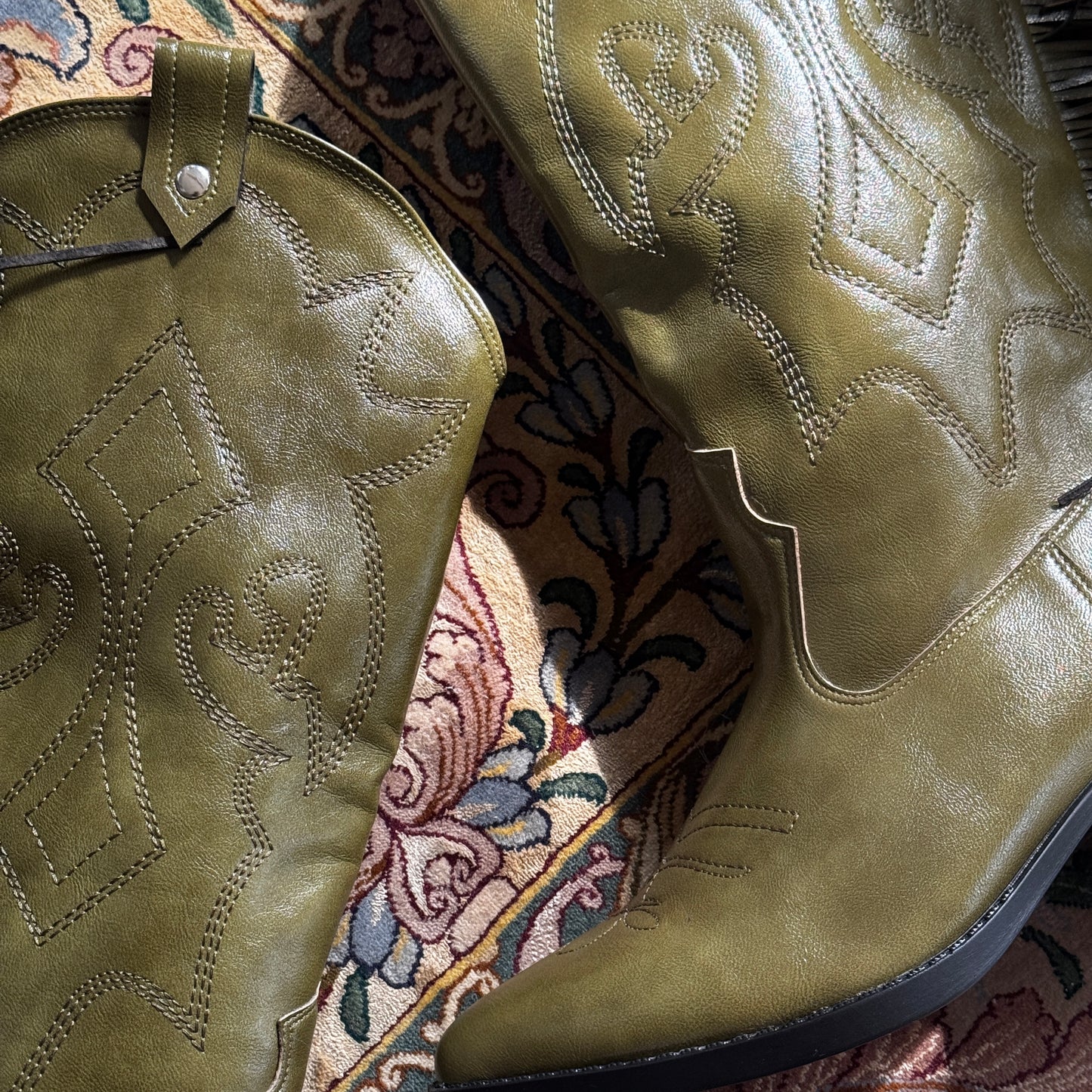 Alabama Fringe Cowboy Boots in Matcha Green ( X SATISFASHION)