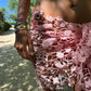 Skull & Star Crochet Sarong (short) in Pink