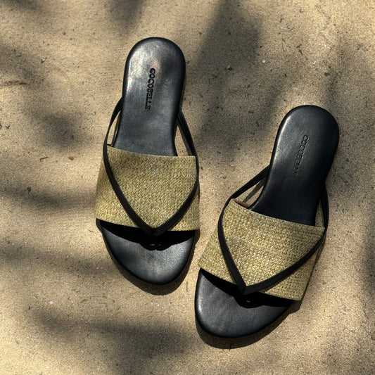 Athena on Raffia Slides