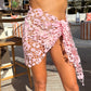 Skull & Star Crochet Sarong (short) in Pink
