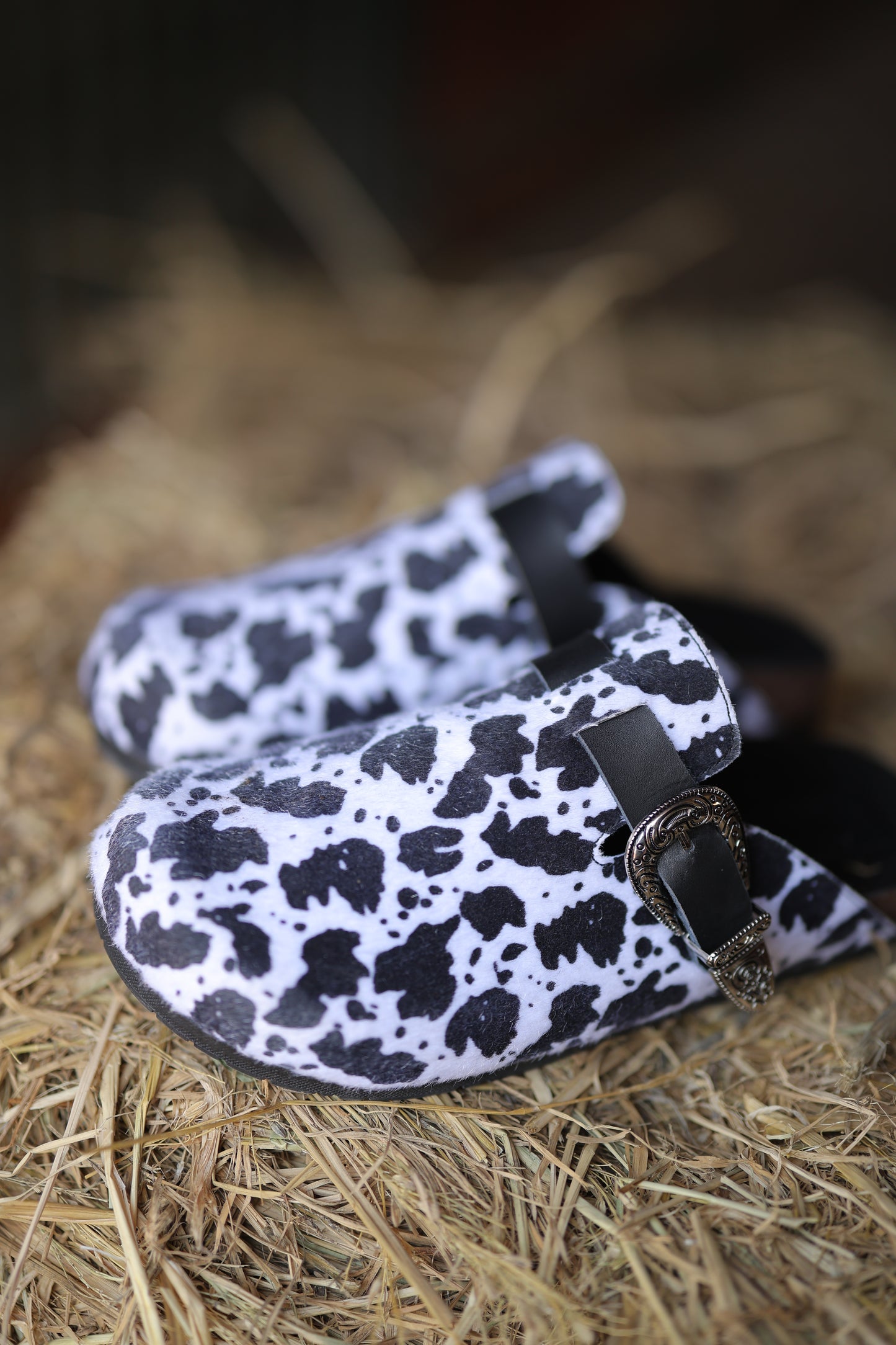 Milah Western in White Cow Hair Effect
