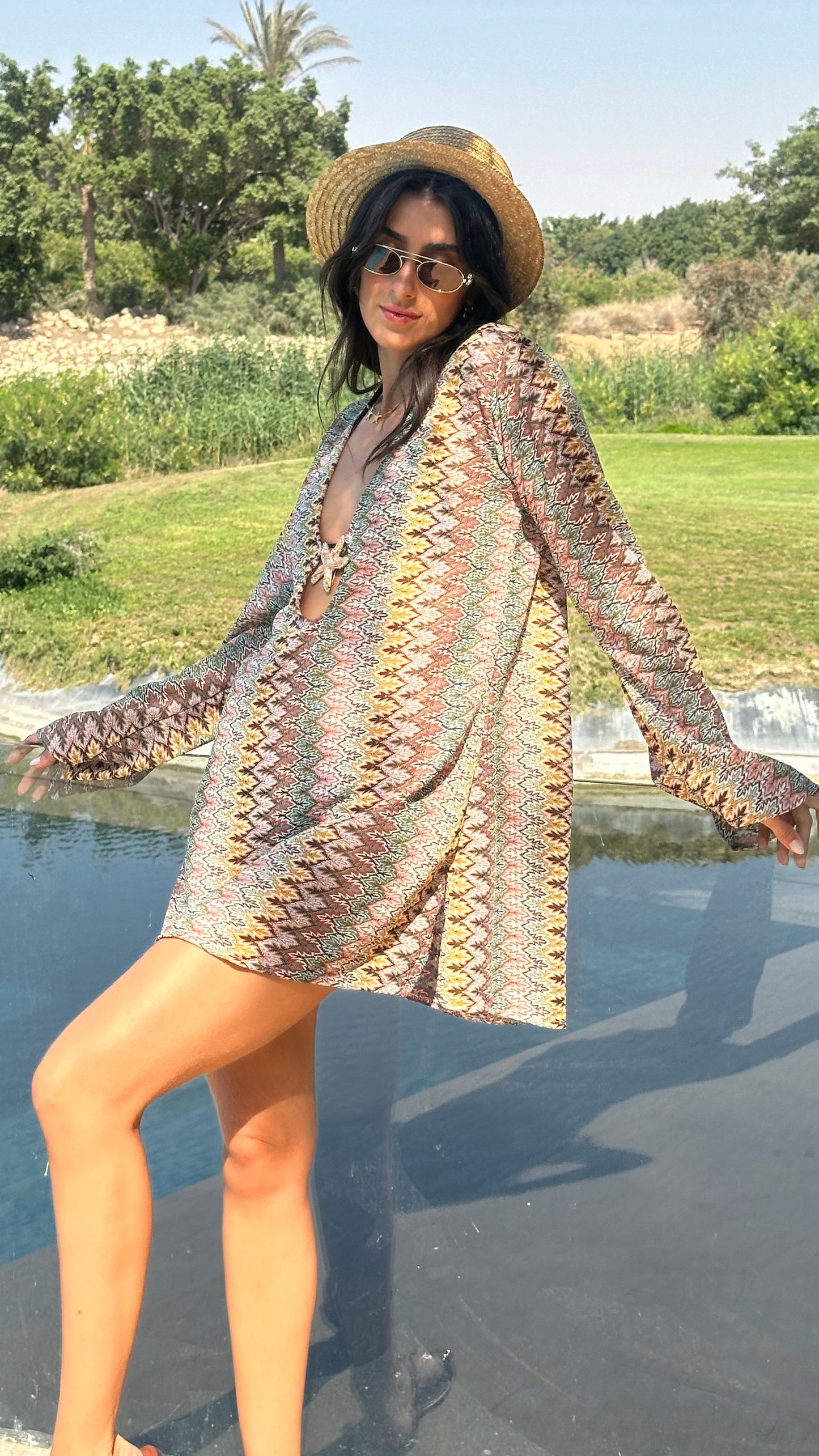 Salina’s beach-dress in Earth Tone