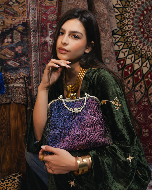 “Ombré” French-Brocade Kisslock Bag