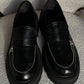 Marcy Platform Loafers in Black Zipper