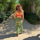 Green Bandana Sarong (with slit)