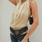 The IBIZA top in sequin mesh in Natural