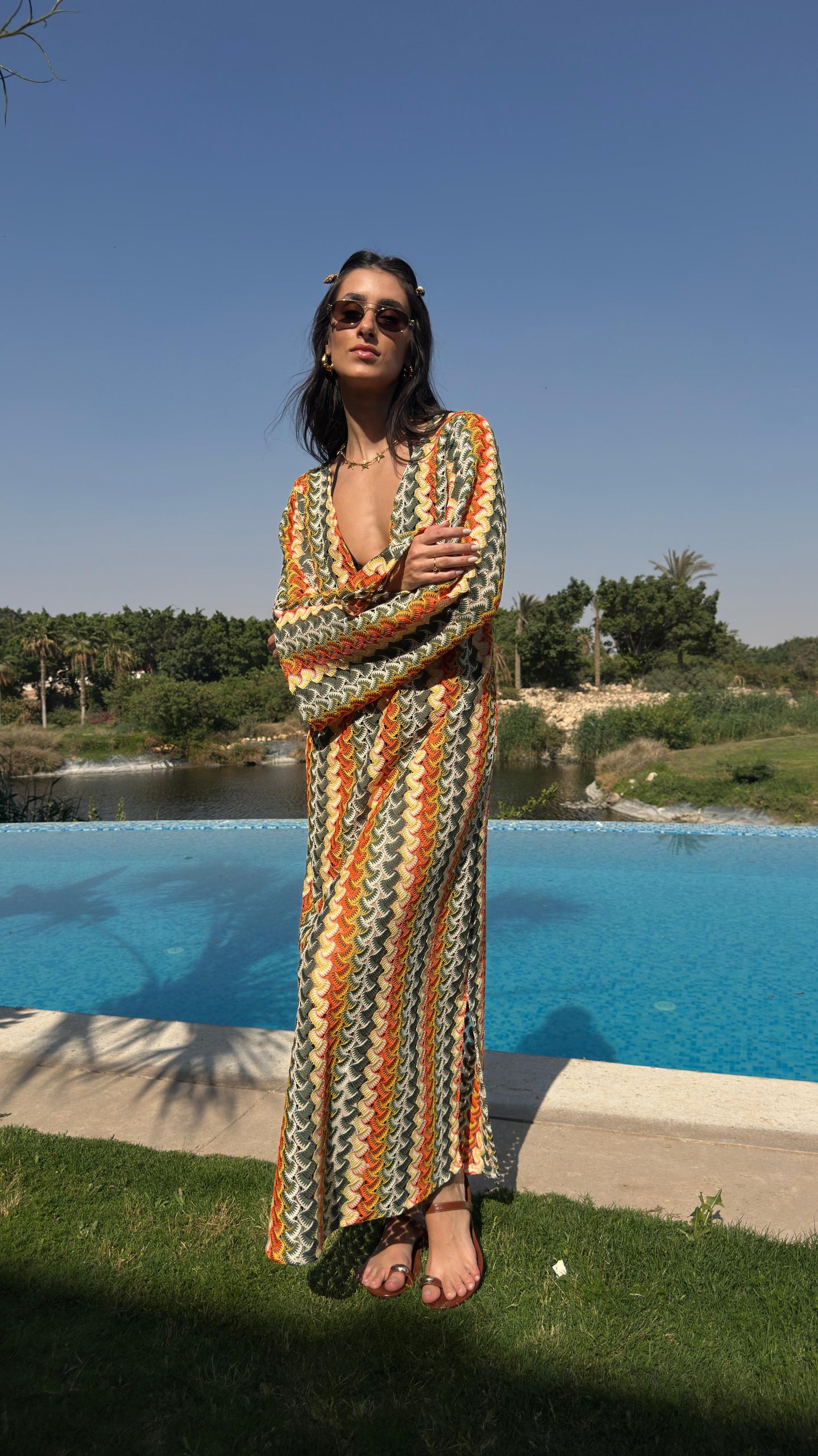 Salina’s Maxi dress in Orange-twist