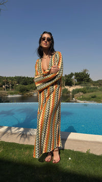 Salina’s Maxi dress in Orange-twist