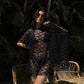 Elena off-shoulder cover up in Black