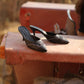 Darlin’ Pointed Mule Heels in Black (PREORDER: Shipping by October 8)
