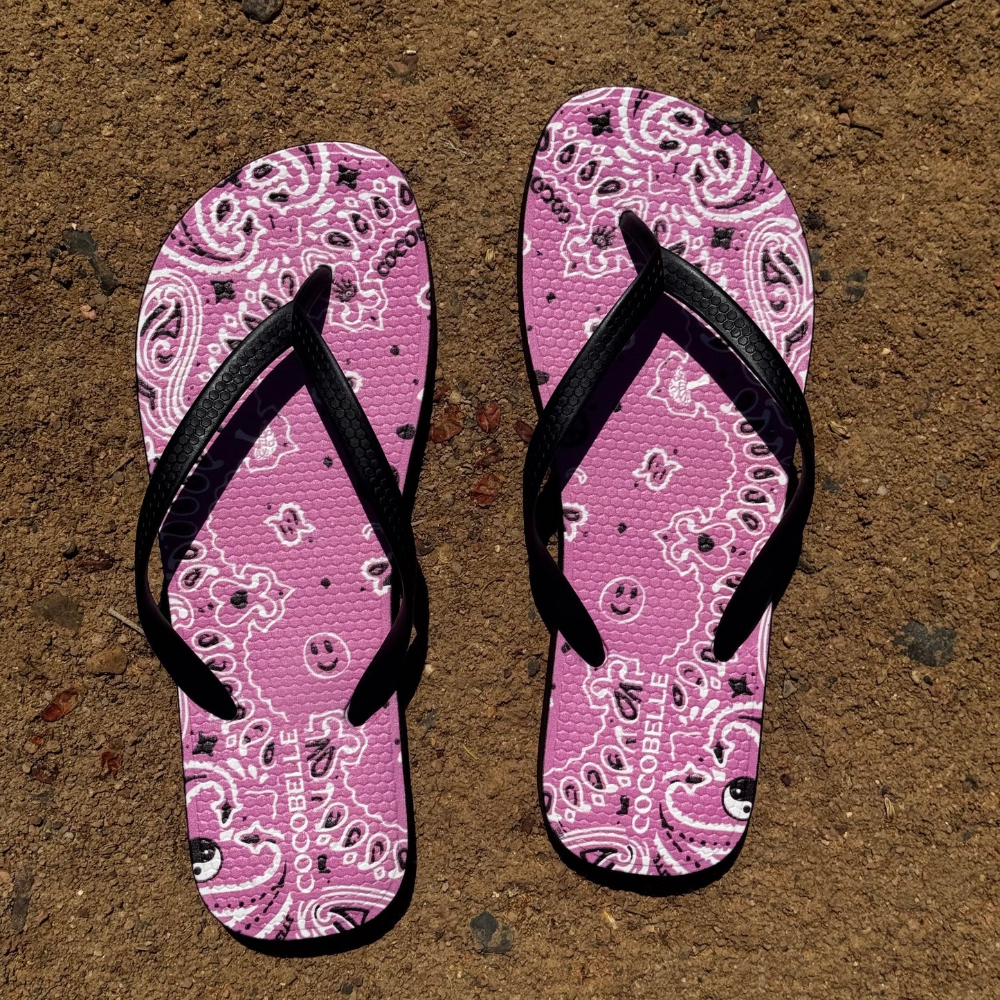 Flip-Flops in Pink Bandana