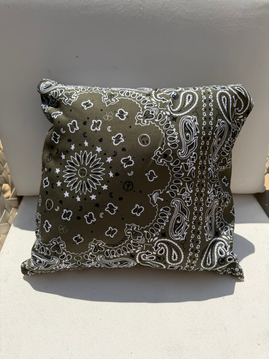 Bandana Pillow in Olive