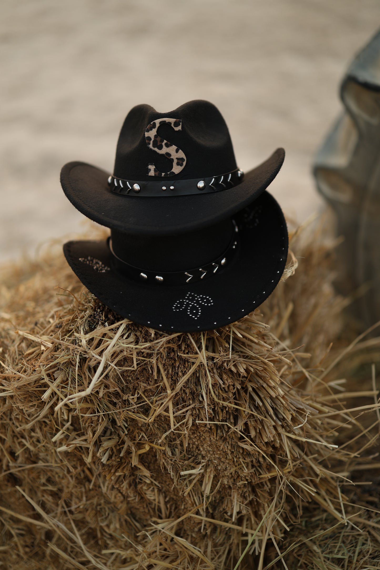 Customized Letter on Cow Boy Hat in Leopard