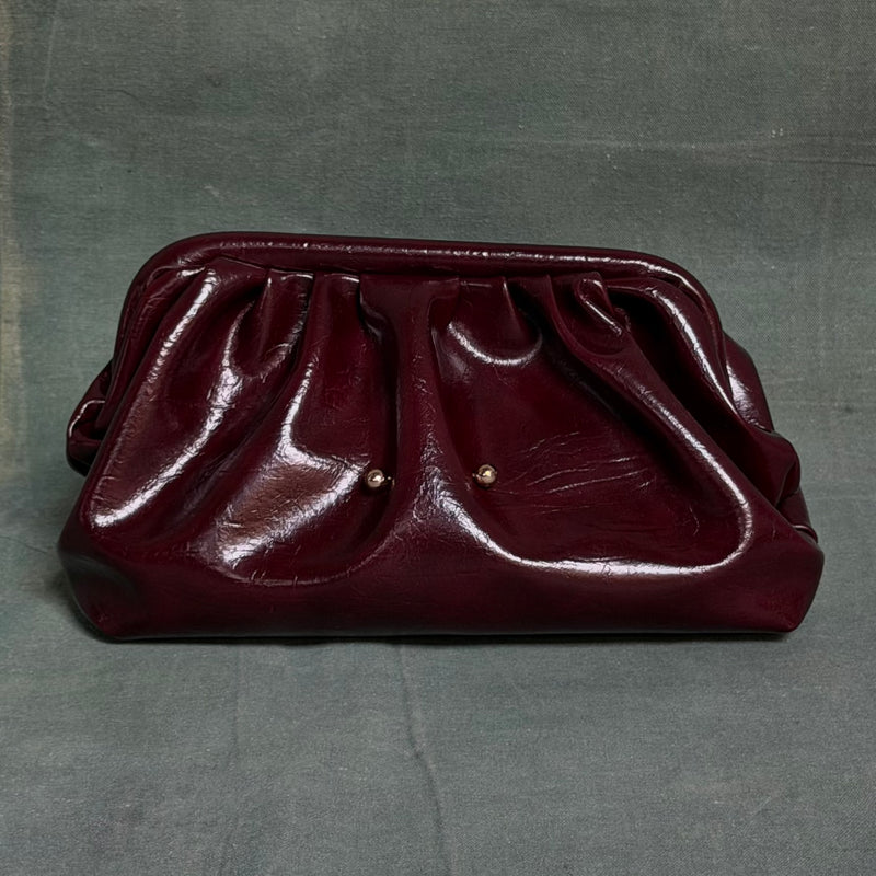 “Le Spec” Maya Clutch in Burgundy