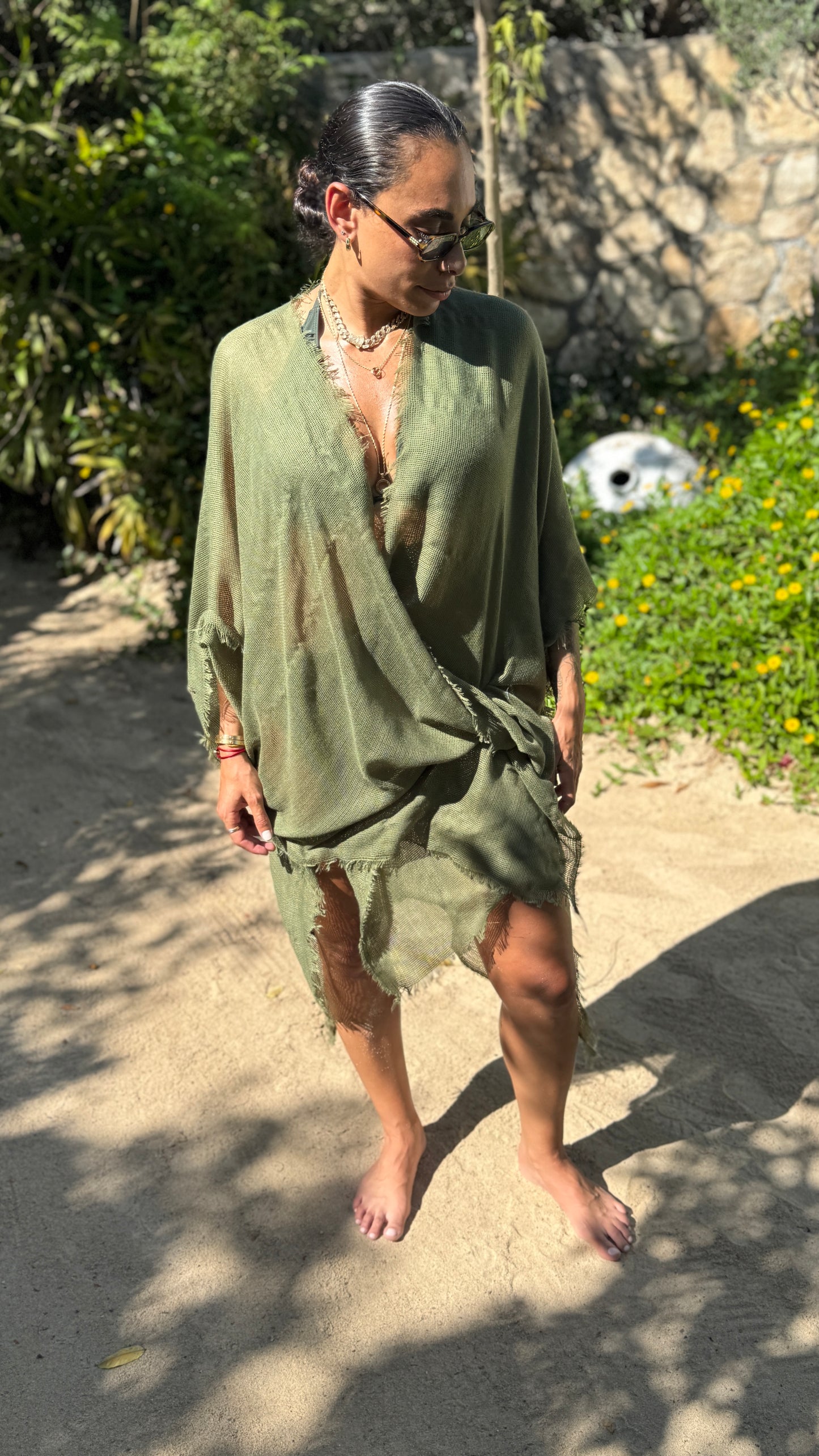 Tulum Cover-up in Olive Green