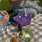 The Mini Basket in Purple & Blue Bandana (Preorder)