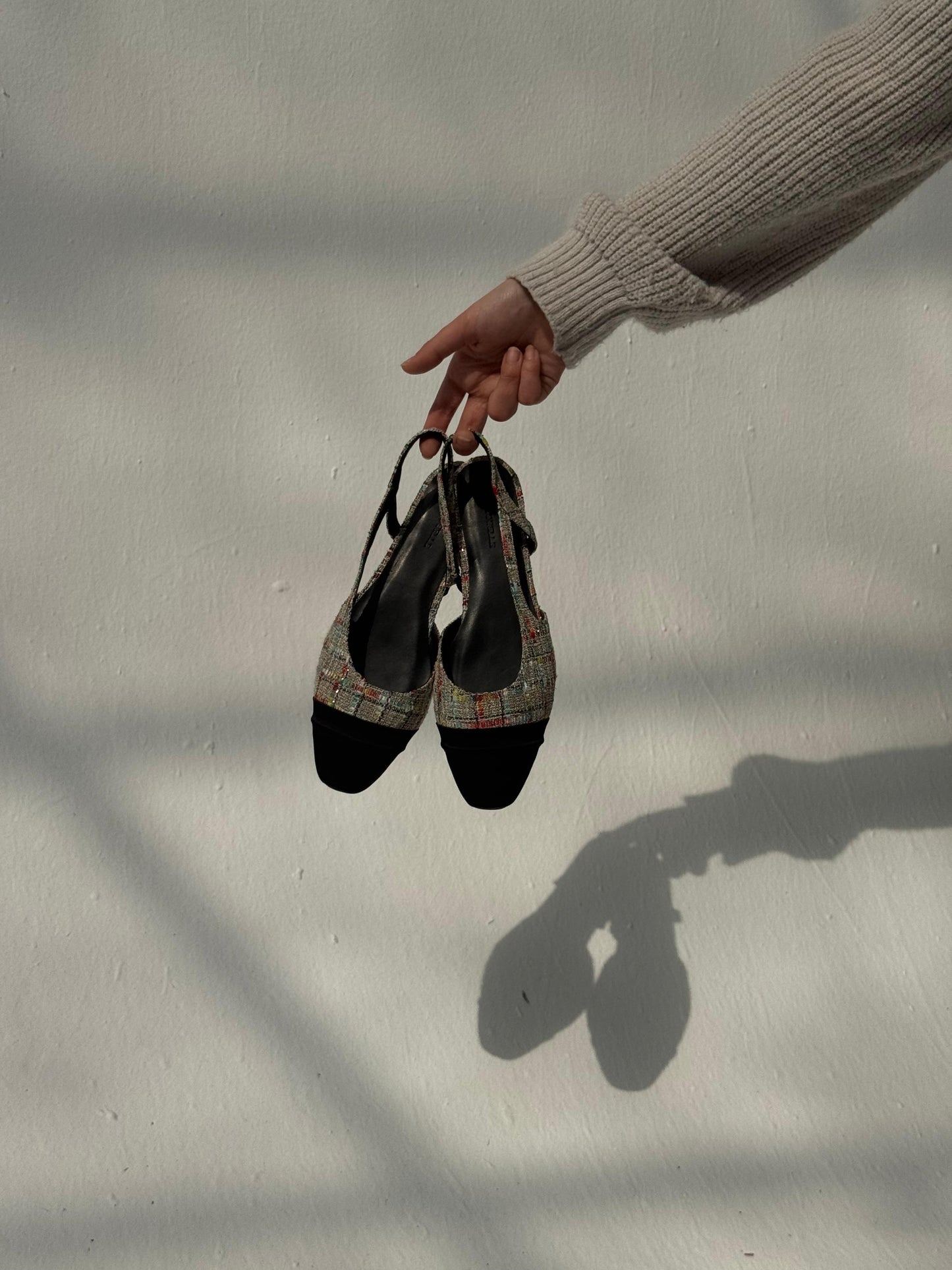 Jackie-O slingback flats in Colored Plaid