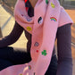 Hippie-Funk Blanket Scarf (pink)