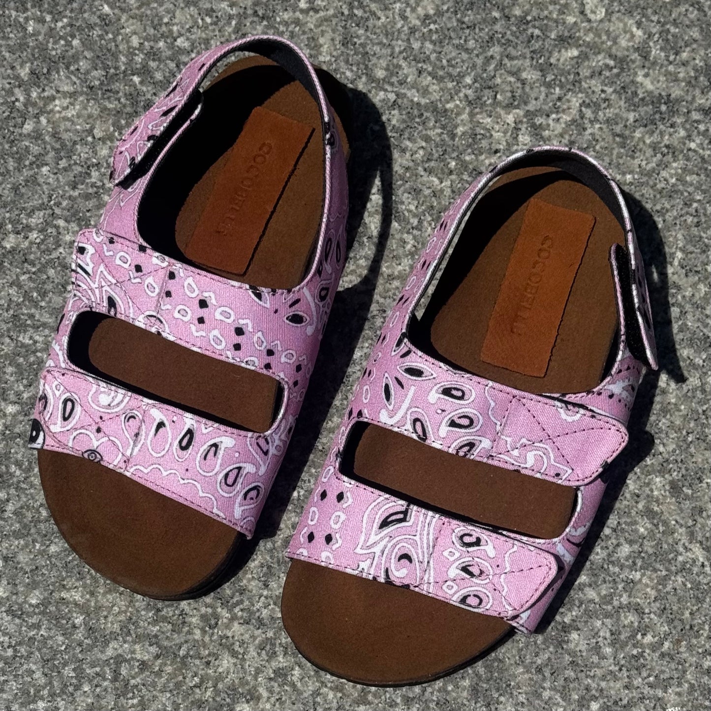 Kids Sandal in Pink Bandana
