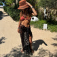 Skull & Star Crochet Sarong (Long) in Black (Pre-Order: Shipping August 22)