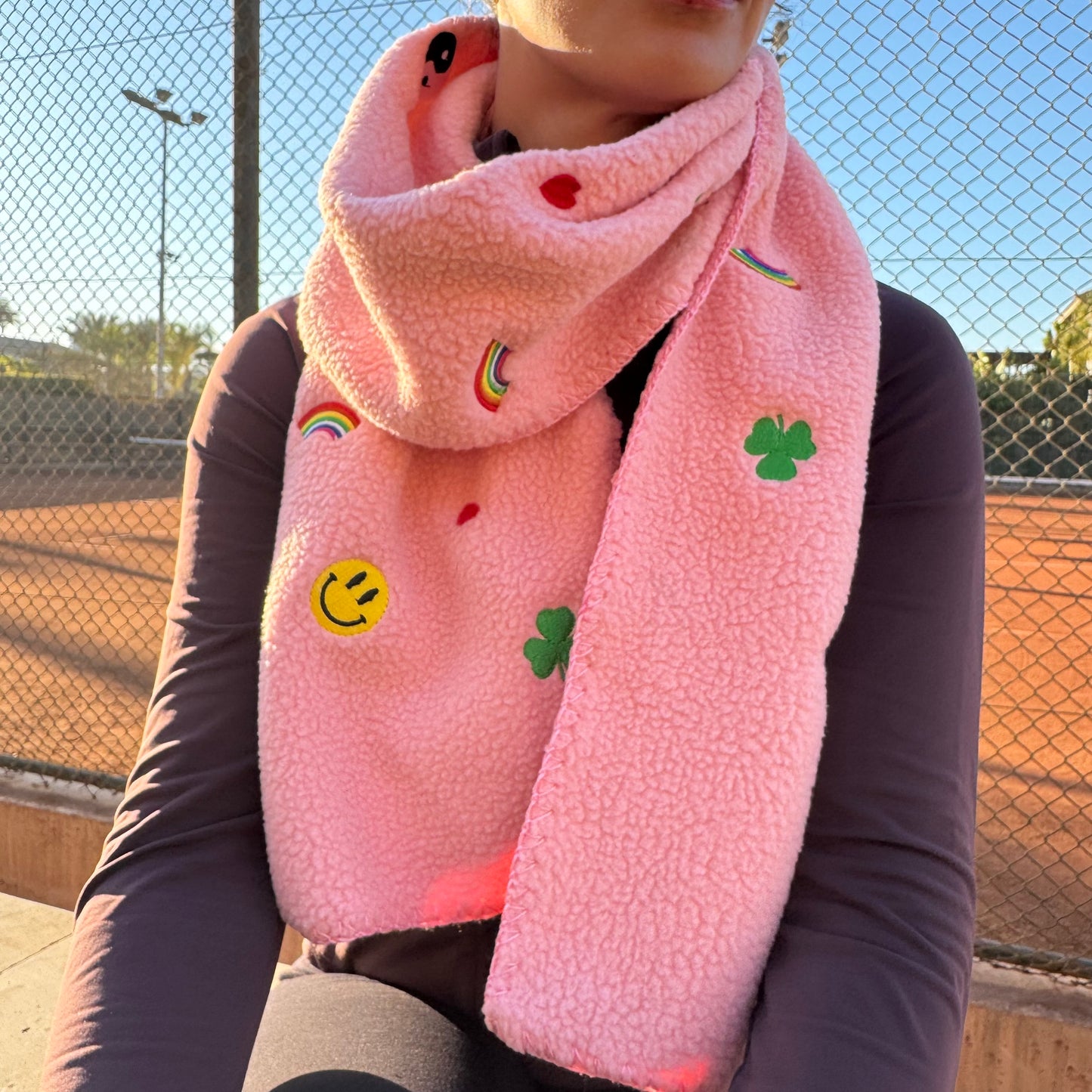 Hippie-Funk Blanket Scarf (pink)