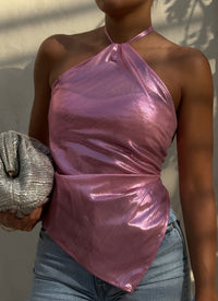 Ella Pink Metallic Top