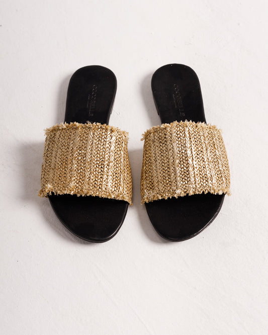 Iris Gold Straw Raffia