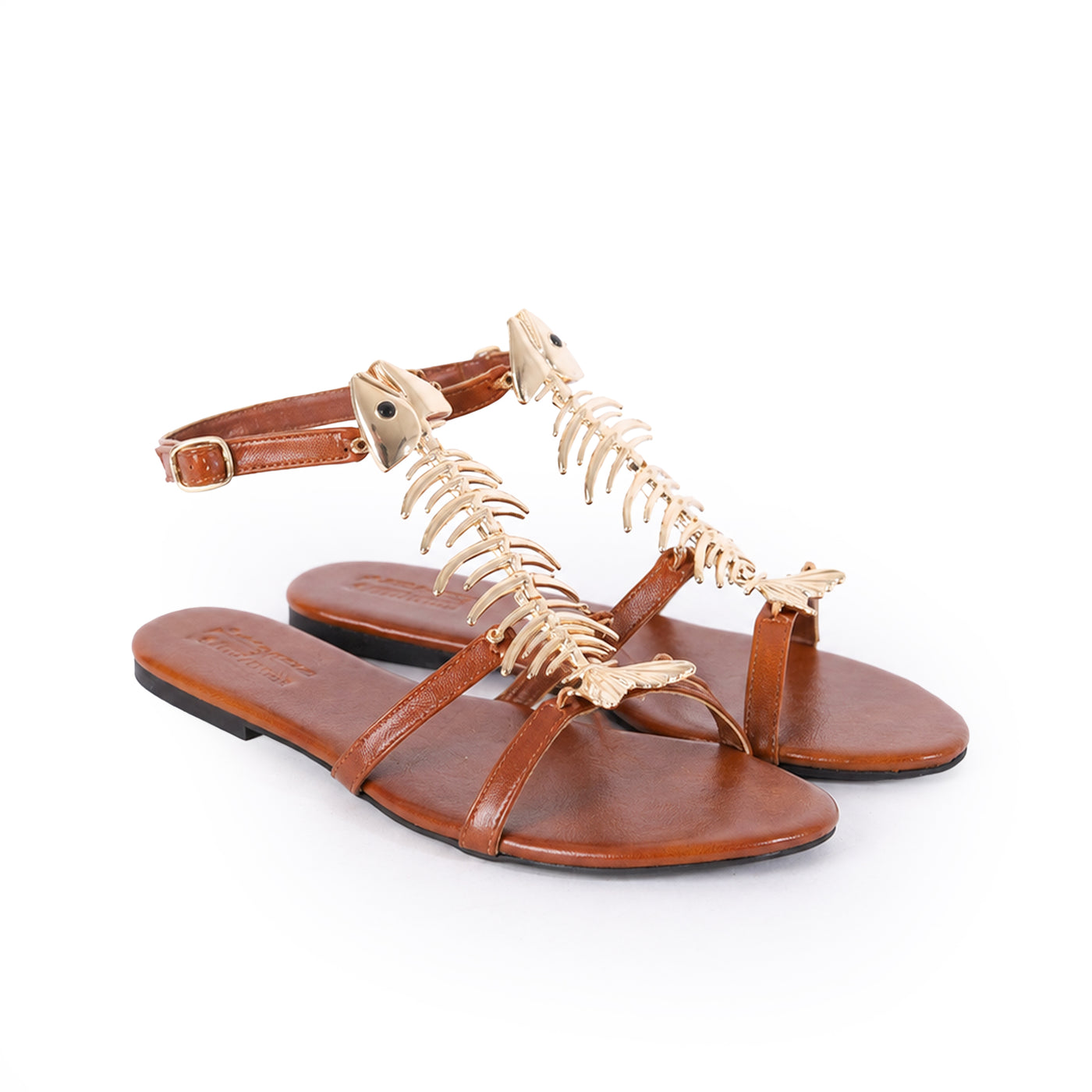 Fishbone Sandals in Brown(xSATISFASHION)
