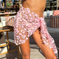 Skull & Star Crochet Sarong (short) in Pink