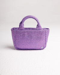 The Mini Metallic Raffia in Lilac