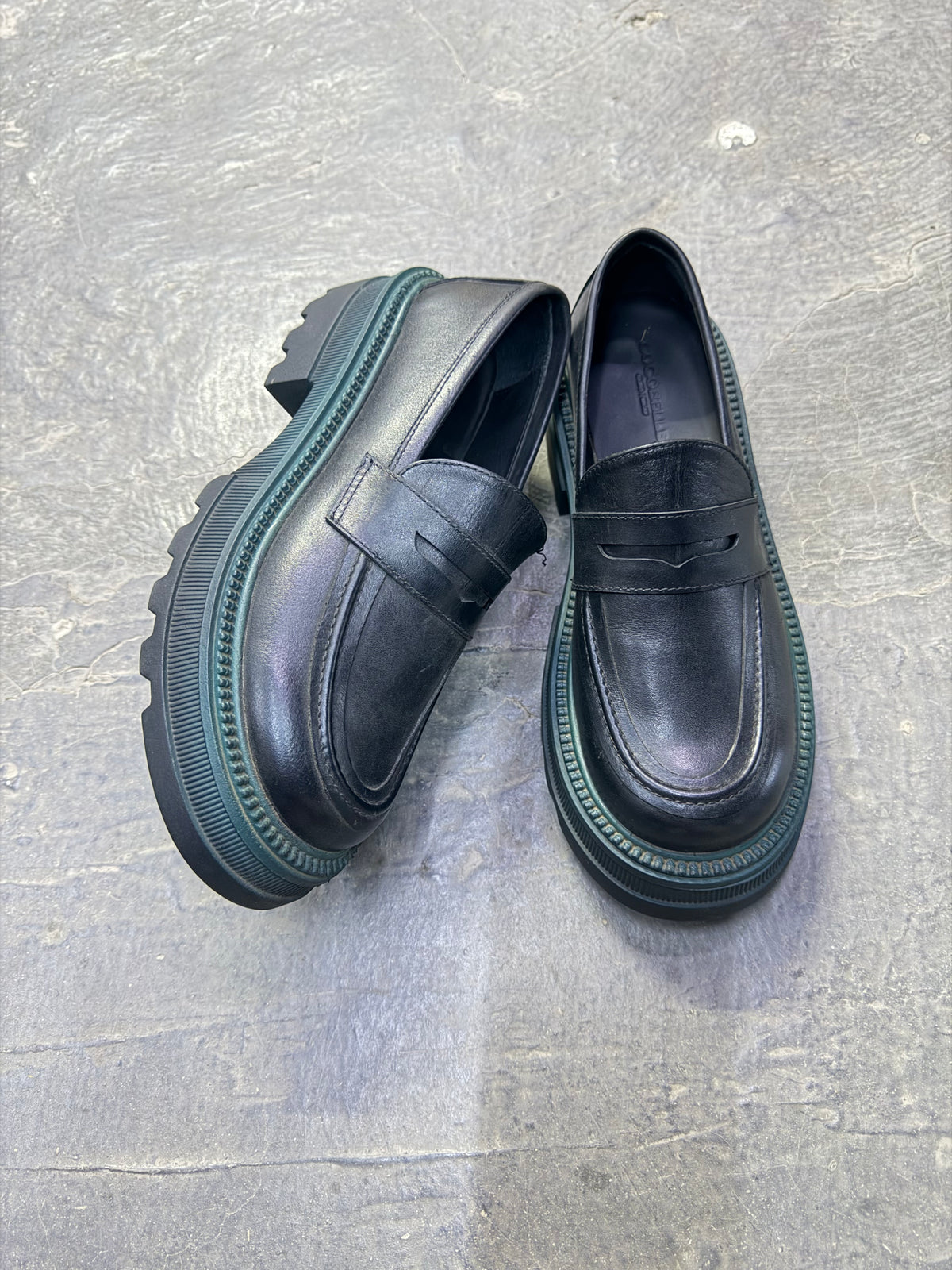 Marcy Platform Loafers in green