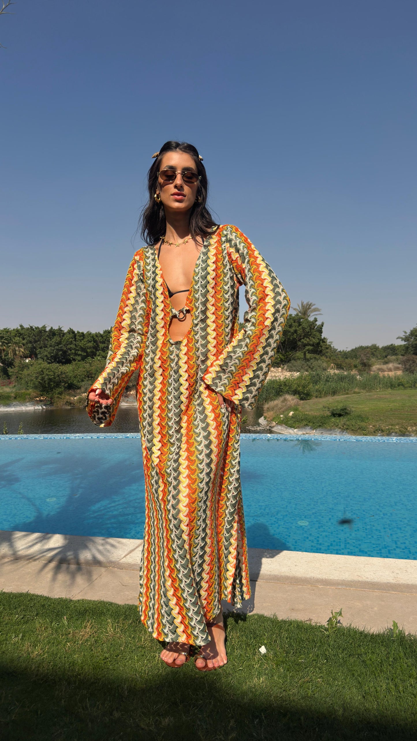 Salina’s Maxi dress in Orange-twist