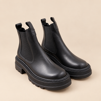 Raven Chunky Chelsea Boot in black