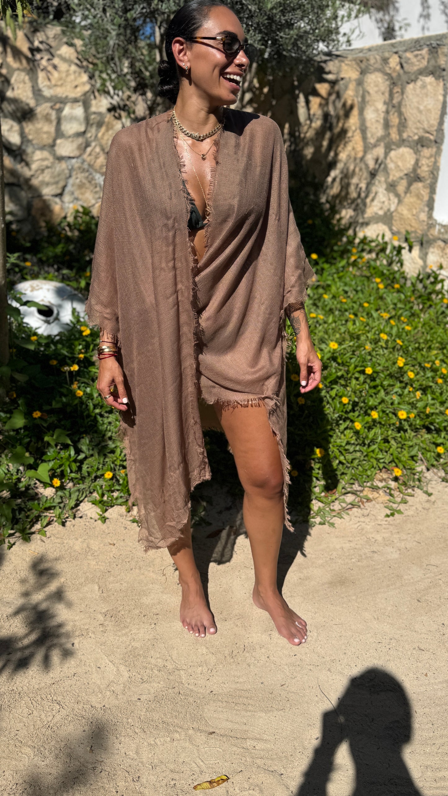 Tulum Cover-up in Brown (Pre-order: One week)